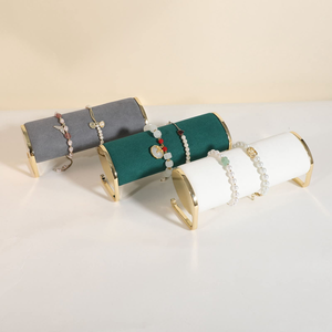 Metal Jewelry Display Stand Custom High-<b>end</b> Microfiber Metal Watch Bracelet Organizer Fine Jewelry Display Rack 2 Size - Product Image 3