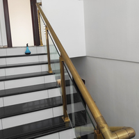 Système de poteaux de garde-corps en verre trempé en acier inoxydable haut de gamme, finition satinée/brillante, pour escaliers intérieurs d'hôtel, installation facile, appartement