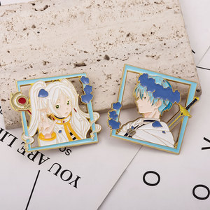 2 Styles Broches et Badges DIY en Métal pour Artisanat, <span class=keywords><strong>Frieren</strong></span> Beyond Journey's End Fern, Bijoux en Alliage, Broche Anime - Product Image 1