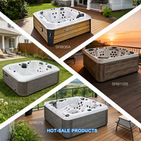Venta al por mayor de Sunrans, proveedores de spa, bañeras de hidromasaje de masaje de lujo, 6 personas, bañera de hidromasaje Plug and Play