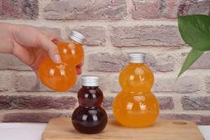PET Plastic <b>Gourd</b> <b>Bottle</b> Food-Grade Transparent Leak-Proof Beverage Container for Juice Milk Tea Coffee 100ml 200ml 300ml 500ml - Product Image 6