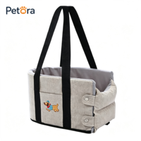 Petora - Sac de transport pour animaux de compagnie personnalisé avec logo, résistant aux rayures, lavable, matelassé, petit modèle pour chien et chat, portable, pour le camping, lit pour animaux de compagnie