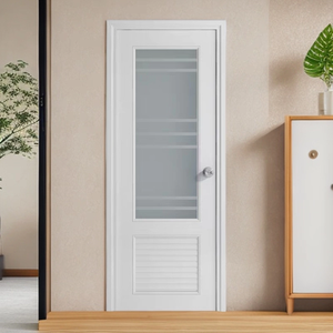 أبواب <span class=keywords><strong>Upvc</strong></span> المنزلية سهلة التركيب. باب الحمام الأبيض المقاوم للماء <span class=keywords><strong>UPVC</strong></span> PVC ذو نوعية جيدة - Product Image 3