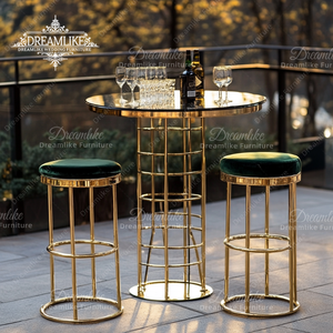 Table de bar mobile portable en acier inoxydable moderne de haute qualité pour les événements de mariage et l'utilisation hôtelière - Product Image 1