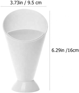 Bol Créatif en Plastique de Qualité Alimentaire, <span class=keywords><strong>Tasse</strong></span> à Frites, Assiette de Rangement pour Sauce, Vaisselle 2 en 1, Cornet à Frites, <span class=keywords><strong>Tasse</strong></span> à Légumes et Salade - Product Image 4