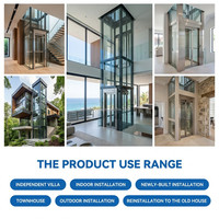 For Villa Home Elevator MRL Gearless Passenger Lift Compact Stainless Steel with 1-Year Warranty Manufacturer