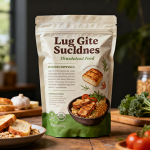 Tùy chỉnh Cá nhân hóa thực phẩm giấy kraft phân hủy sinh học đứng lên túi dây kéo túi cho gói cà phê ăn nhẹ với cửa sổ - Product Image 6