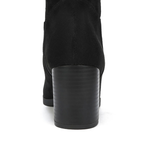 Élégant bleu Denim Slouch cheville <span class=keywords><strong>bottes</strong></span> <span class=keywords><strong>hautes</strong></span> pour les femmes bout pointu sans lacet fermeture hauteur augmentant le confort pour l'hiver - Product Image 3