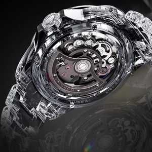 Reloj Tourbillon BG7002 para hombre con incrustaciones de cristal, piedras preciosas transparentes, diamantes de colores y movimiento automático. - Product Image 5