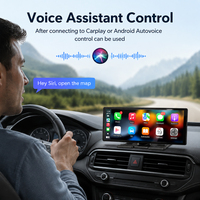 Caméra de tableau de bord IPS 10,26 pouces avec rétroviseur, vision nocturne, Carplay, Android Auto, WiFi, enregistrement en boucle, objectif unique, écran tactile