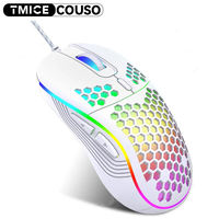 Mouse Gamer con Cable Honeycomb, Retroiluminación RGB, 7200 DPI Ajustables, Ergonómico, USB, para Diestros, 6 Botones, para PC con Windows y Laptop