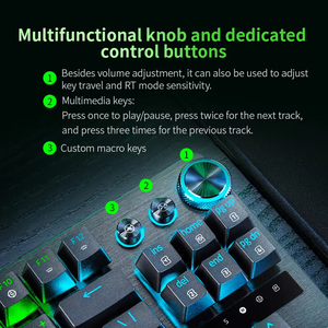 Clavier de jeu sans fil Razer Huntsman V3 Pro HyperSpeed à faible latence, 87 touches, clavier mécanique pour l'e-sport - Product Image 4