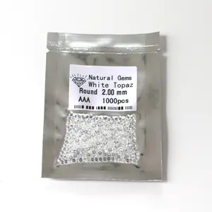 1mm-3mm putih bulat zirkonia kubik harga grosir