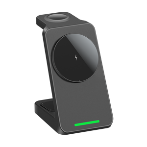 Chargeur sans fil magnétique 3-en-1 de haute qualité, nouvelle arrivée, chargeur rapide 15W, connexion de bureau intelligente pour téléphones portables, utilisation avec écouteurs - Product Image 1