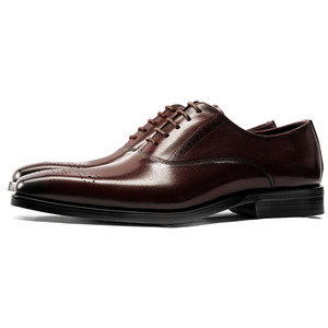 Zapatos de Hombre para Negocios - Zapatos de Cuero con Punta en Pico, Zapatos Oxford para Boda, Estilo Moderno - Product Image 1