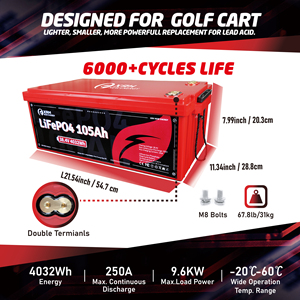 Batterie LiFePO4 XRH 38,4 V 105 Ah, 6000 cycles, idéale pour les voiturettes de golf, remplacement direct 38,4 V pour les batteries au plomb - Product Image 5