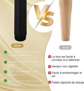 <span class=keywords><strong>Pieds</strong></span> de meubles en métal réglables de 25 cm, 4 pièces, <span class=keywords><strong>pieds</strong></span> modernes à <span class=keywords><strong>lattes</strong></span>, <span class=keywords><strong>pieds</strong></span> universels percables pour lit, meubles de salon - Product Image 3