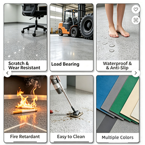 Revêtement de <span class=keywords><strong>sol</strong></span> autolissant <span class=keywords><strong>en</strong></span> époxy bicomposant avec sable coloré, résistant à l'usure, antidérapant, <span class=keywords><strong>peinture</strong></span> époxy au quartz <span class=keywords><strong>pour</strong></span> <span class=keywords><strong>sol</strong></span> <span class=keywords><strong>en</strong></span> béton - Product Image 5