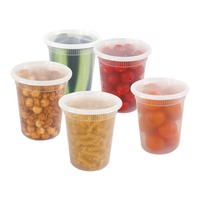 Emballage de gobelets à soupe jetables, bol rond avec couvercle, seau à bouillie, boîte à lunch à emporter de qualité alimentaire, en plastique épaissi, anti-fuite