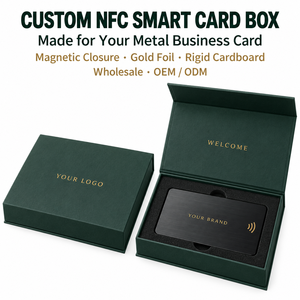 Boîte-cadeau de luxe pour carte de crédit avec fermeture magnétique, insert en EVA pour carte bancaire métallique, fabrication sur mesure, vente en gros, OEM, ODM - Product Image 1