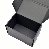 Venta al por mayor de cartón personalizado para pequeñas empresas corrugado negro caja de envío de regalo caja de papel mate embalaje impresión personalizada