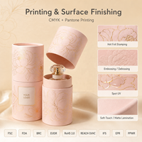 Emballage OEM personnalisé en tube de papier de luxe pleine taille pour coffrets cadeaux de parfum, huiles essentielles, shampoings et lotions, finition effet dépoli