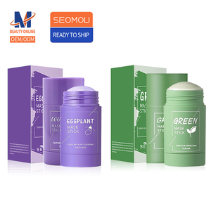 Seomou Hot Bán Mặt Làm Sạch Mặt Nạ Đất Sét Màu Xanh Lá Cây Trà Cà Tím Làm Sạch Mặt Nạ Cho Loại Bỏ Mụn Đầu Đen Màu Xanh Lá Cây Mặt Nạ Trà - Product Image 1