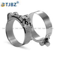 Collier de serrage robuste en acier inoxydable poli pour tuyau d'échappement 64-67 mm Système de mesure métrique Capacité de charge 15 Nm