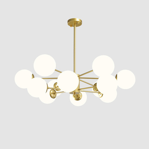 Lampadario Moderno Nordico, Lampada a Sospensione Artistica con Bolle di Vetro e <span class=keywords><strong>Faretti</strong></span> per Soggiorno e Sala da Pranzo - Product Image 1