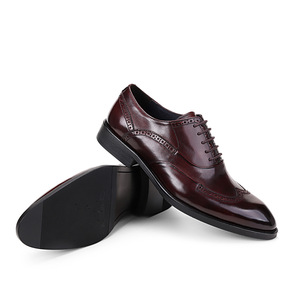 Zapatos Oxford de Cuero Genuino Color Bronceado para Hombre, con Punta en Pico, Cordones, Color Sólido, Suela de Goma, para Cualquier Ocasión, Envío Directo - Product Image 6