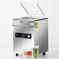 Selladora al Vacío Industrial de Una Cámara, de Acero Inoxidable, Automática, con Control Digital, para Envasado de Alimentos Líquidos/Sólidos en Bolsas de Papel
