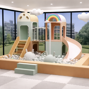 Équipement de terrain de jeu intérieur commercial sécurisé et souple pour enfants, avec grande fosse à balles et thème d'aventure, idéal pour les centres commerciaux - Product Image 1