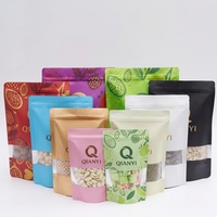 Sachet Doypack en plastique refermable, écologique, personnalisé, anti-humidité et anti-odeur, avec fenêtre, pour la vente en gros