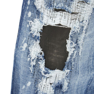 Quần jean denim co giãn màu trắng nhạt, cạp trung, kiểu <span class=keywords><strong>d</strong></span>áng cổ điển ZEKA - Product Image 3