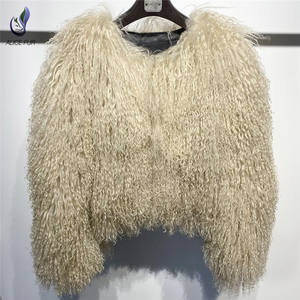 Vrouwen Fashion Design Winter Warm Custom Kleur Krullend Lang Haar Echte Mongoolse Bont Jas - Product Image 3
