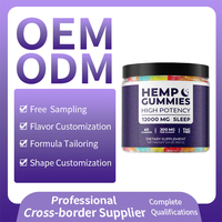 Bonbons gélifiés à l'extrait de chanvre OEM/ODM pour soulager la douleur et le stress, personnalisés avec un soutien énergétique et de la mémoire