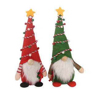 <b>Christmas</b> Faceless Gnome Plush Doll Tree Shaped Hat Tabletop Home Party Ornament Decor - Product Image 6