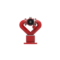 Barre de commande double fixe en alliage d'aluminium de 4 pouces, commande manuelle, canon à eau multifonction pour camion de pompiers, pour la lutte contre les incendies