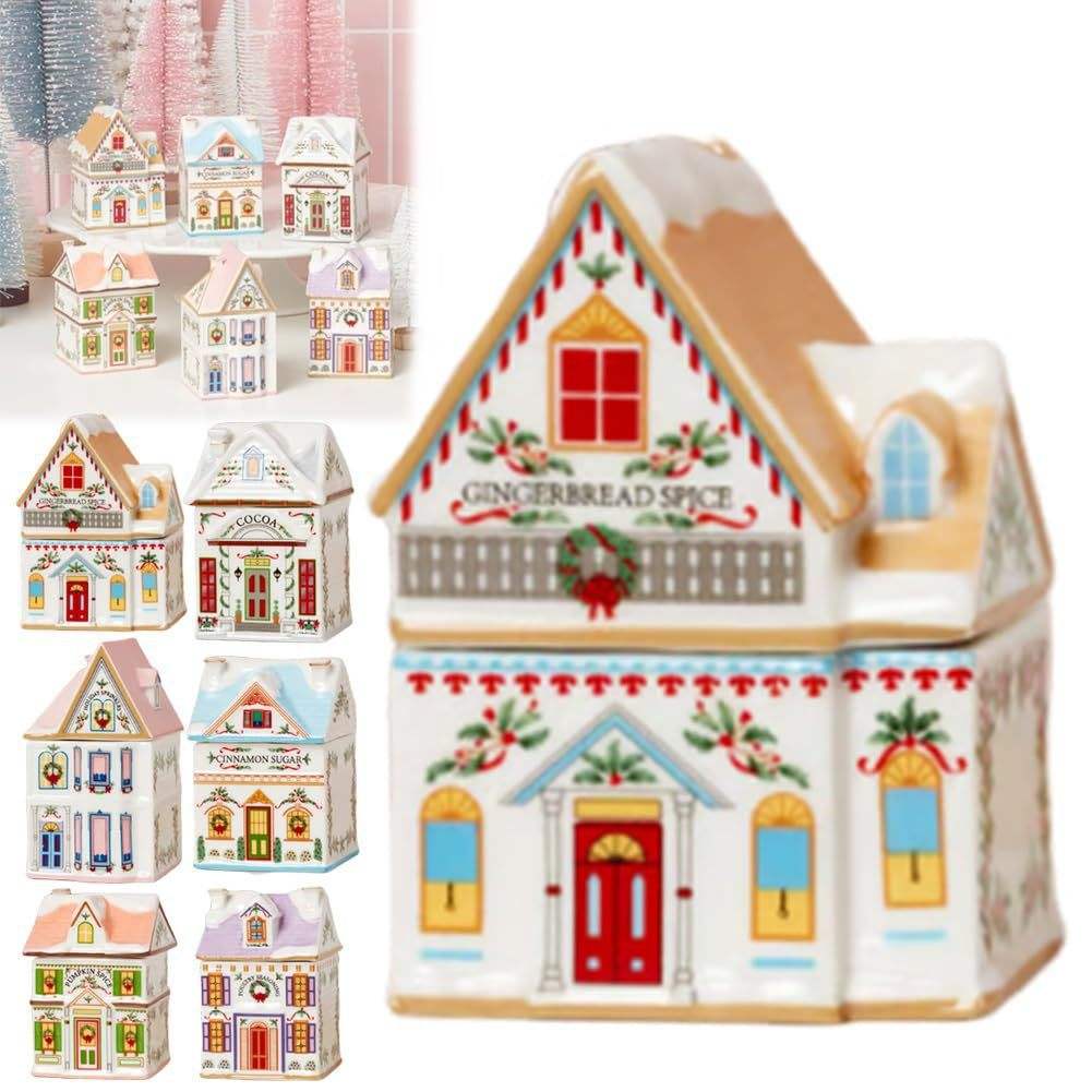 Christmas holiday village spice house-brown