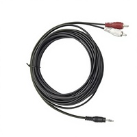 Câble audio stéréo premium 3,5 mm vers 2 RCA en PVC, répartiteur Y pour haut-parleurs, lecteur DVD, téléviseur, voiture, smartphone