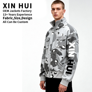 Chaqueta de Sudadera con Cuello Alto para Hombre, Invierno 2026, Etiqueta Privada Personalizada al por Mayor, con Cierre y Múltiples Bolsillos, Proveedor - Product Image 2