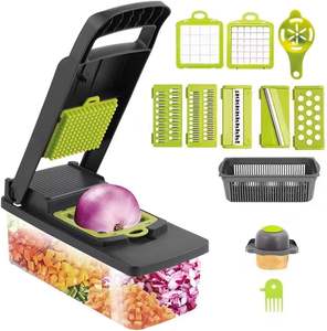 13 in 1 Food Chopper Kitchen Gadgets Veggie Chopper with 8 Blades Kitchen Tool Onion Vegetable Chopper - Product Image 2