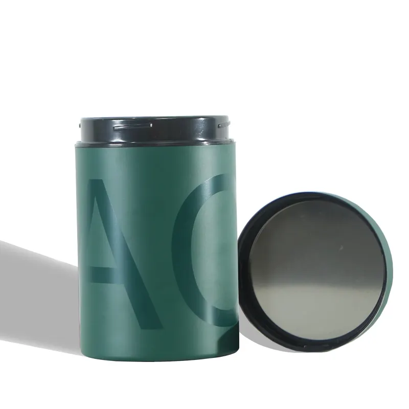 Fornitore logo personalizzato unico integratore in polvere 30g 50gr metallo barattolo di latta sfuso 10oz tè in scatola di caffè con paletta