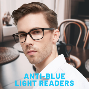 Lunettes <span class=keywords><strong>de</strong></span> lecture rectangulaires anti-lumière bleue pour hommes, noires, transparentes, marron, 3 couleurs au choix - Product Image 5