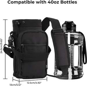 Porte-<span class=keywords><strong>bouteille</strong></span> d'eau chaude et <span class=keywords><strong>sac</strong></span> de transport <span class=keywords><strong>isolant</strong></span> avec poche <span class=keywords><strong>pour</strong></span> étui de téléphone et sangle réglable <span class=keywords><strong>pour</strong></span> la marche et la randonnée - Product Image 3