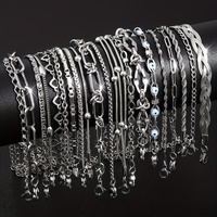 Edelstahl-Armband-Set für Damen, 18K vergoldet, anlaufgeschützt, wasserdicht, Gliederkette, Schmuckset, Großhandel