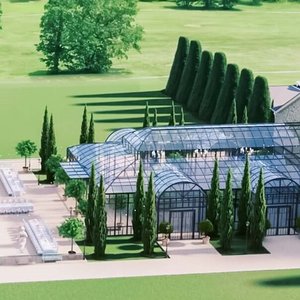 شرفة زفاف رومانسية من الحديد المطاوع مع سقف كريستالي ، مثالية لحفلات واستقبال الحديقة - Product Image 2