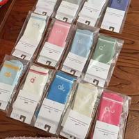 Chaussettes de sport AL pour jeunes, en coton tricoté à motifs lettres, respirantes et absorbantes, emballées individuellement, design maille printemps/été