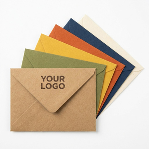 Enveloppe cadeau personnalisée de luxe en papier kraft brun recyclable pour l'Aïd Moubarak avec impression de logo - Product Image 5