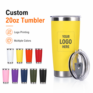 20oz Stainless Steel Car Tumbler Custom Logo Vacuum Insulated Travel Cup With Leak Proof Lid OEM Factory For Promotional Gift - Product Image 1